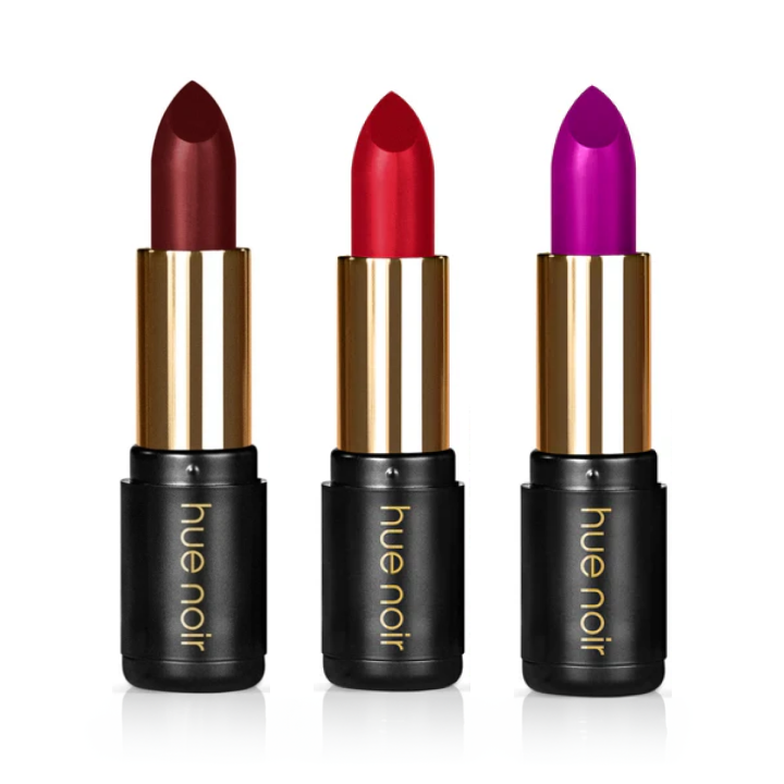 The Feeling Presidential Hydrating Lipstick Bundle features three bold shades in a luxurious, moisturizing formula Huenoir