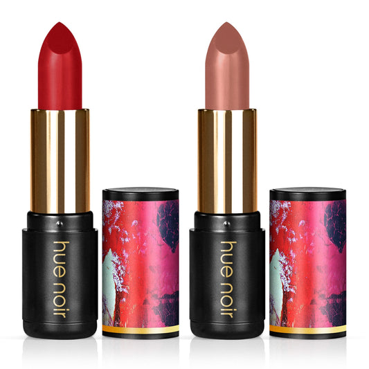 Hue Noir Perfect Pout Bronze Duo Which Includes Two Shades Honey Chile and Femme Fatale for inclusive beauty of women.