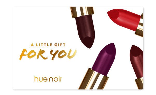 A little gift for you hue noir gift card with lipstick prints