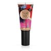Makeup foundation in tube with pump light medium skin tone shade with warm golden undertones 